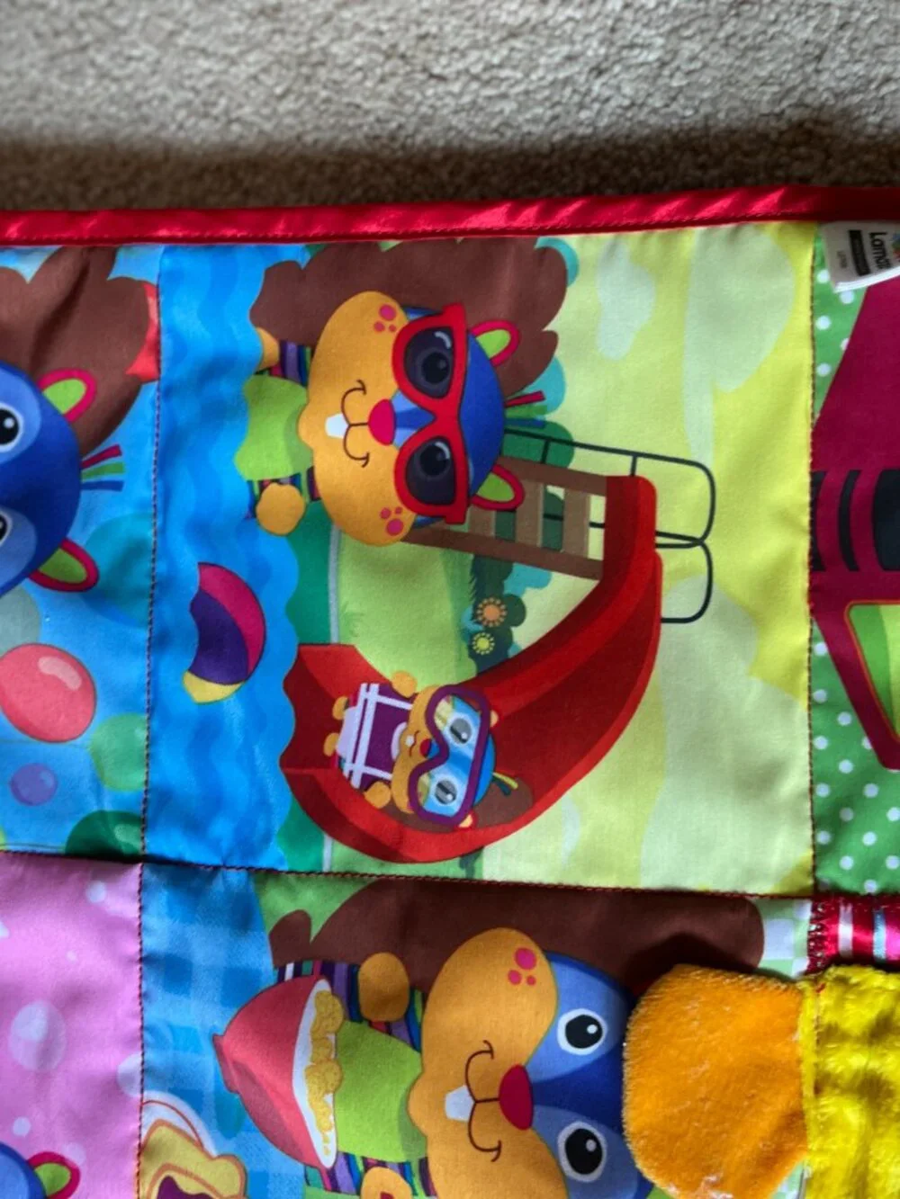 Lamaze Patchwork Baby Blanket‎ and Chipmunk (Sensory Blanket)